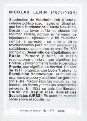 Biografia Nicolas Lenin Atras